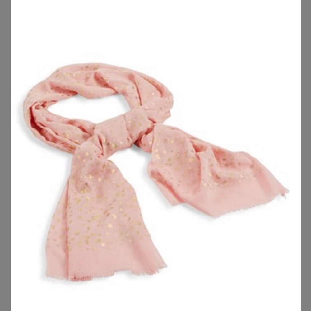 Vera Bradley Scarf - Pink with Gold
